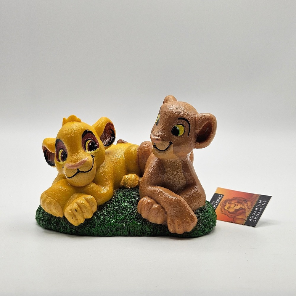Disney The Lion King Simba Nala Cubs Aquarium Fish Tank Ornament Figurine Decor